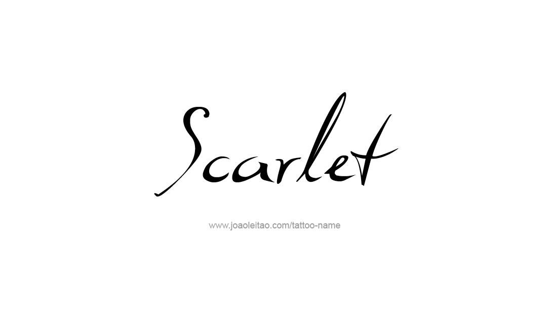 Tattoo Design Name Scarlet  