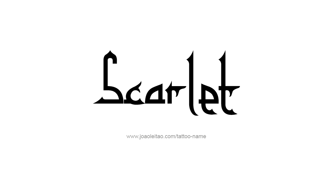 Tattoo Design Name Scarlet  