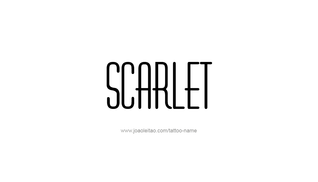 Tattoo Design Name Scarlet  