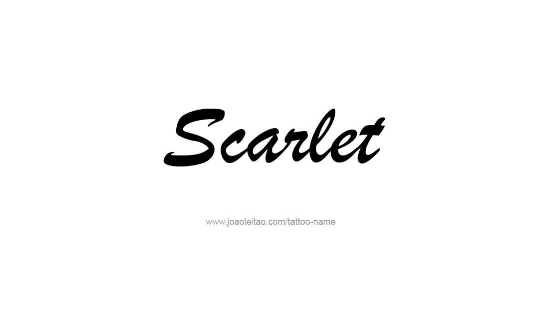 Tattoo Design Name Scarlet  