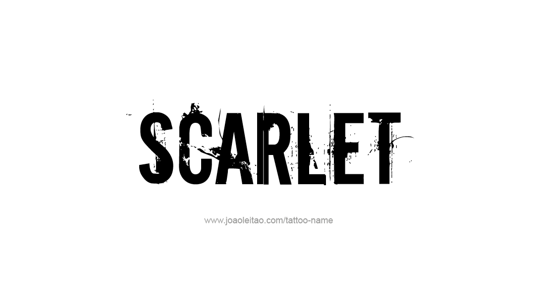 Tattoo Design Name Scarlet  