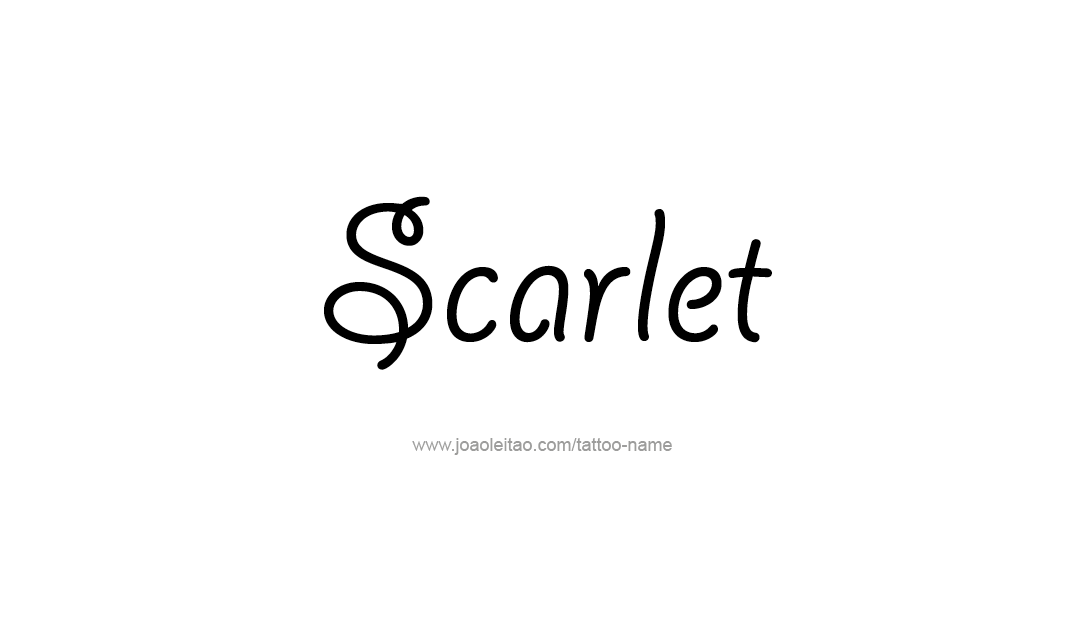 Tattoo Design Name Scarlet  