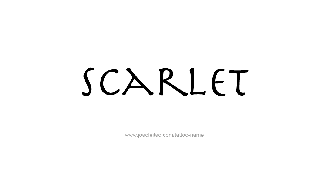 Tattoo Design Name Scarlet  