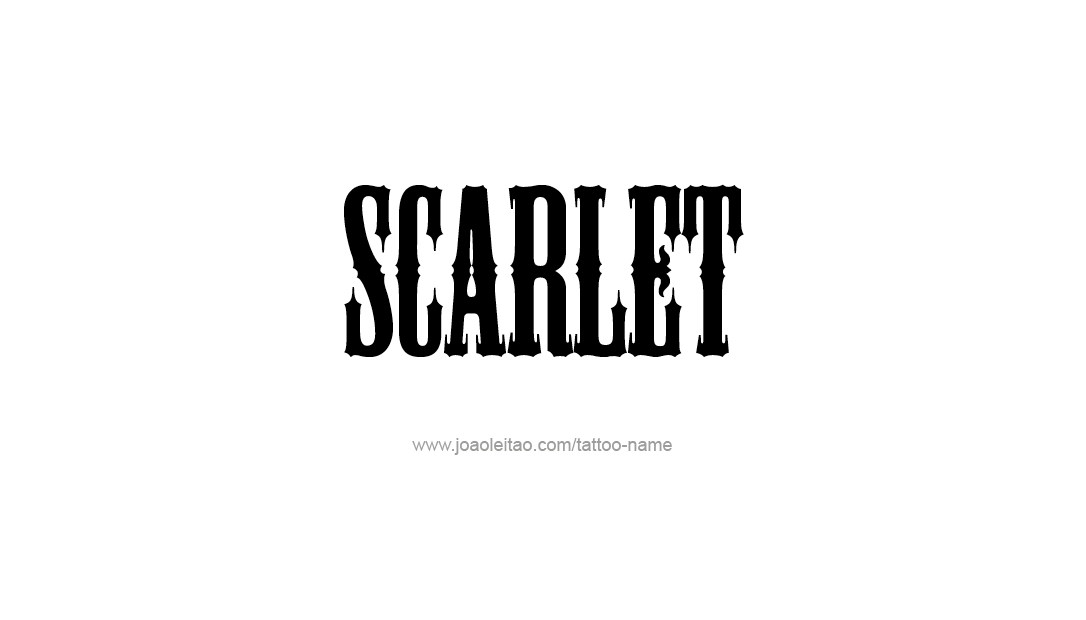 Tattoo Design Name Scarlet  