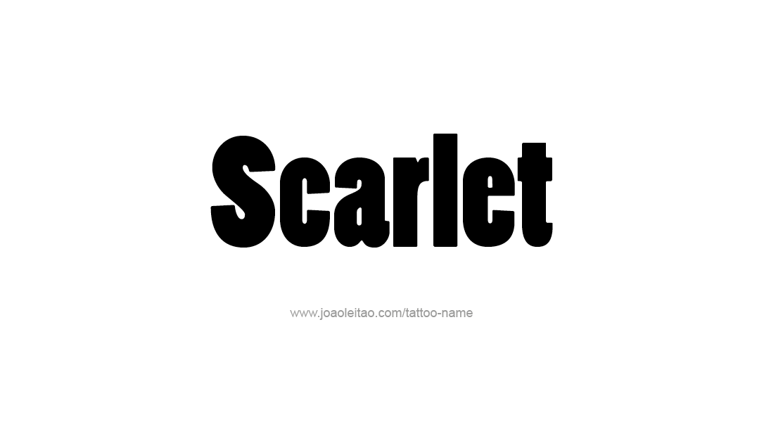 Tattoo Design Name Scarlet  