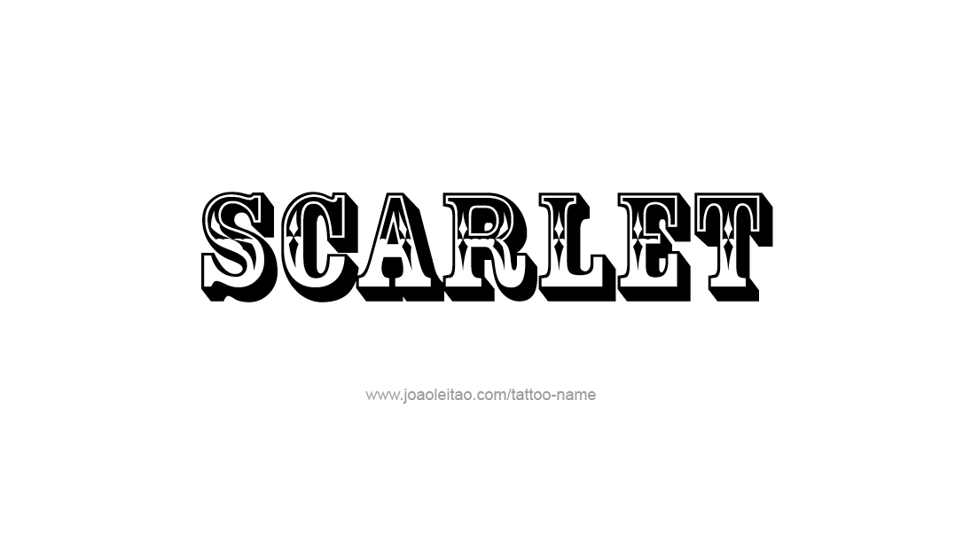 Tattoo Design Name Scarlet  