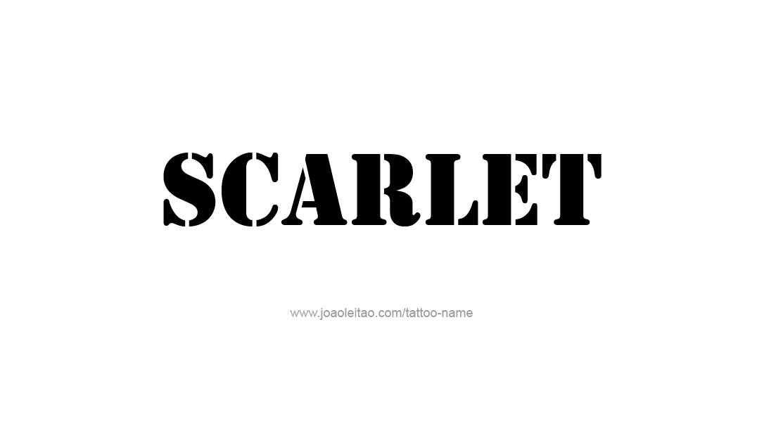 Tattoo Design Name Scarlet  