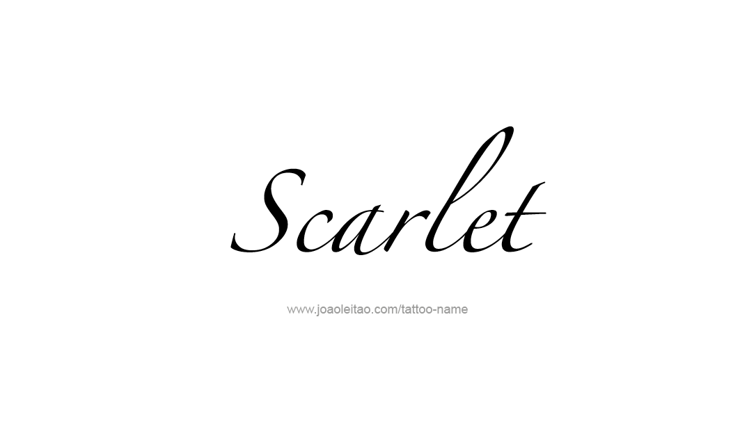 Scarlet Name Tattoo Designs