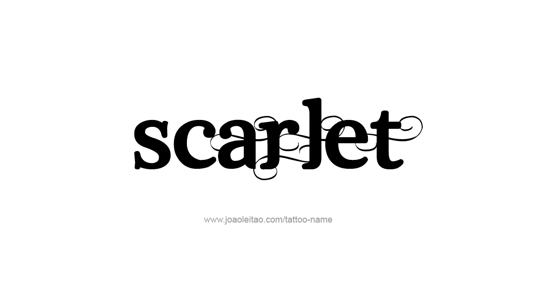 Scarlet Name Tattoo Designs