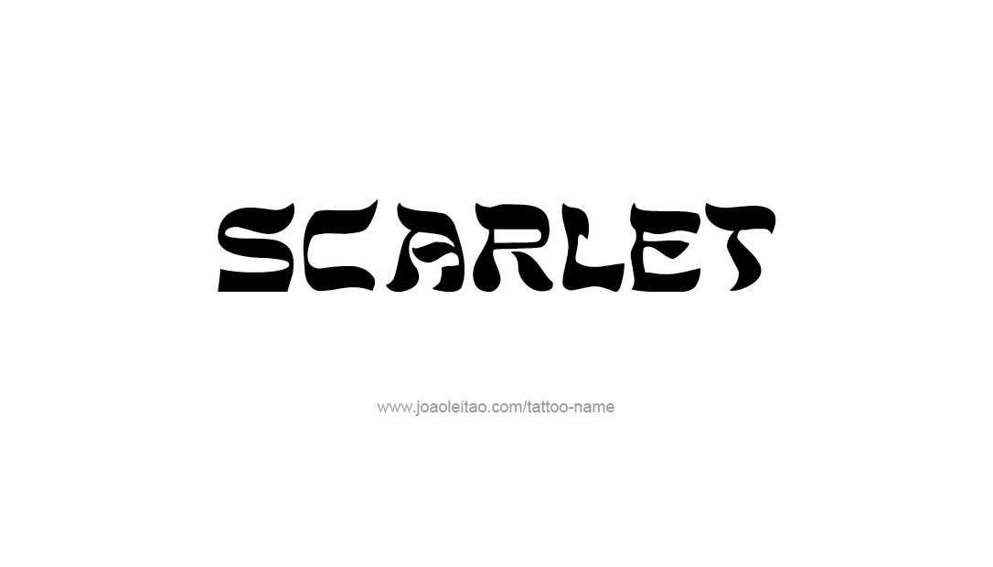 Tattoo Design Name Scarlet  