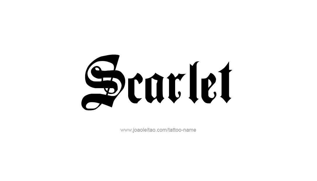 Tattoo Design Name Scarlet  