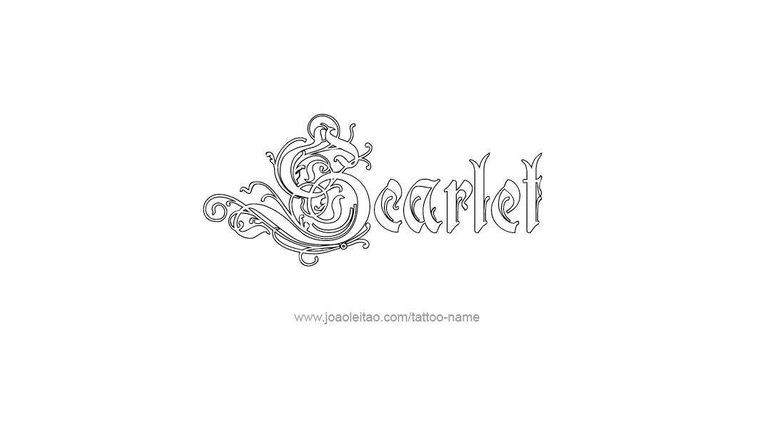 Tattoo Design Name Scarlet  