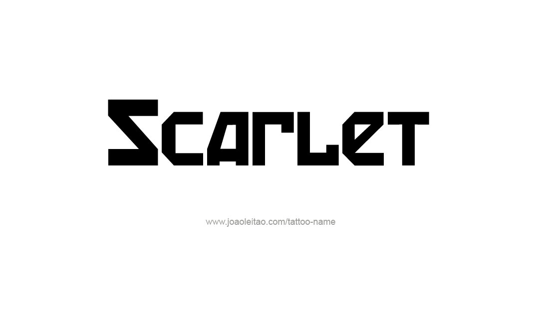 Tattoo Design Name Scarlet  