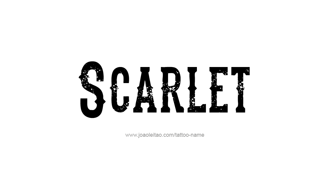 Tattoo Design Name Scarlet  