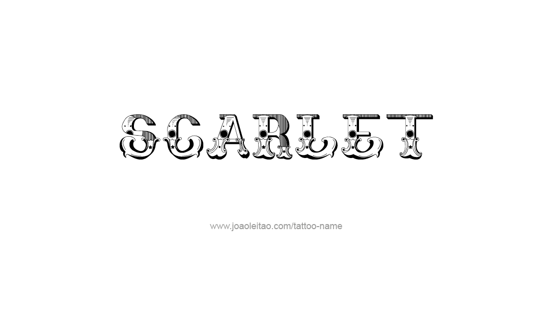 Tattoo Design Name Scarlet  