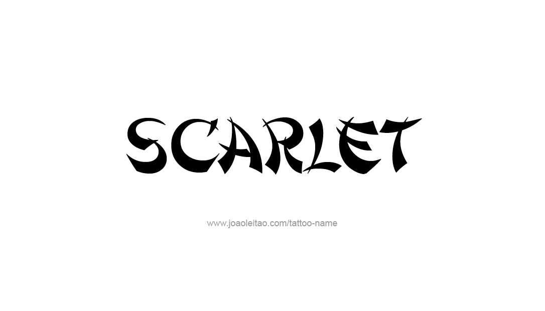 Tattoo Design Name Scarlet