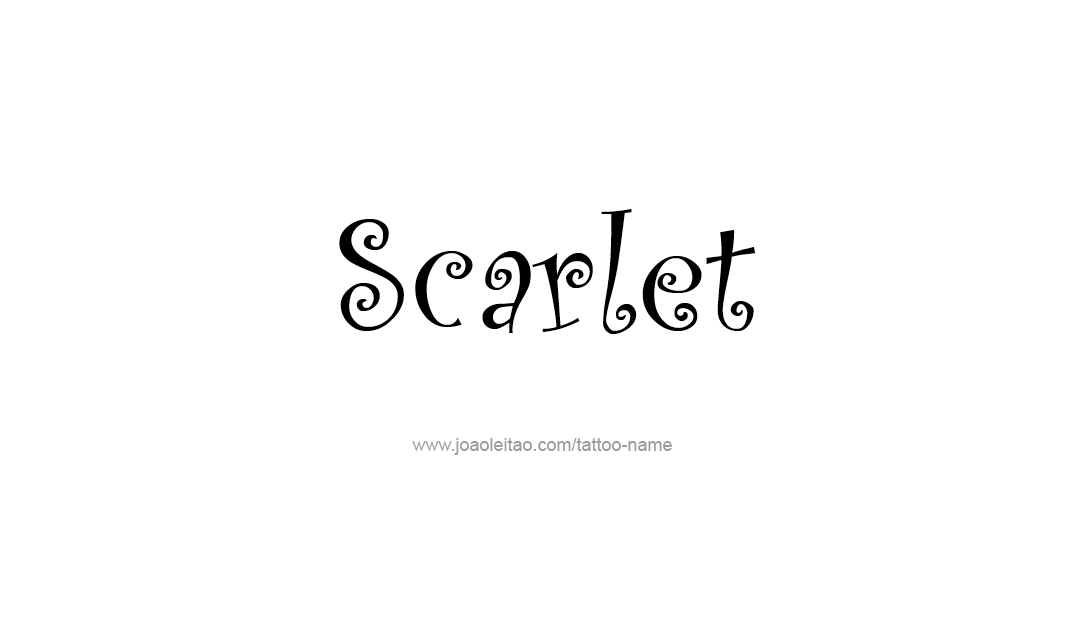 Tattoo Design Name Scarlet  