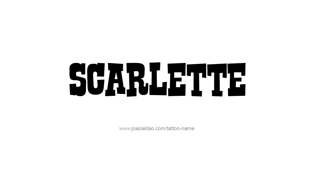 Tattoo Design Name Scarlette  