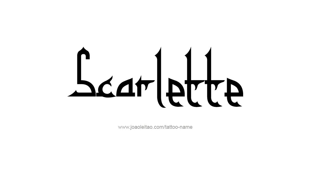 Tattoo Design Name Scarlette  