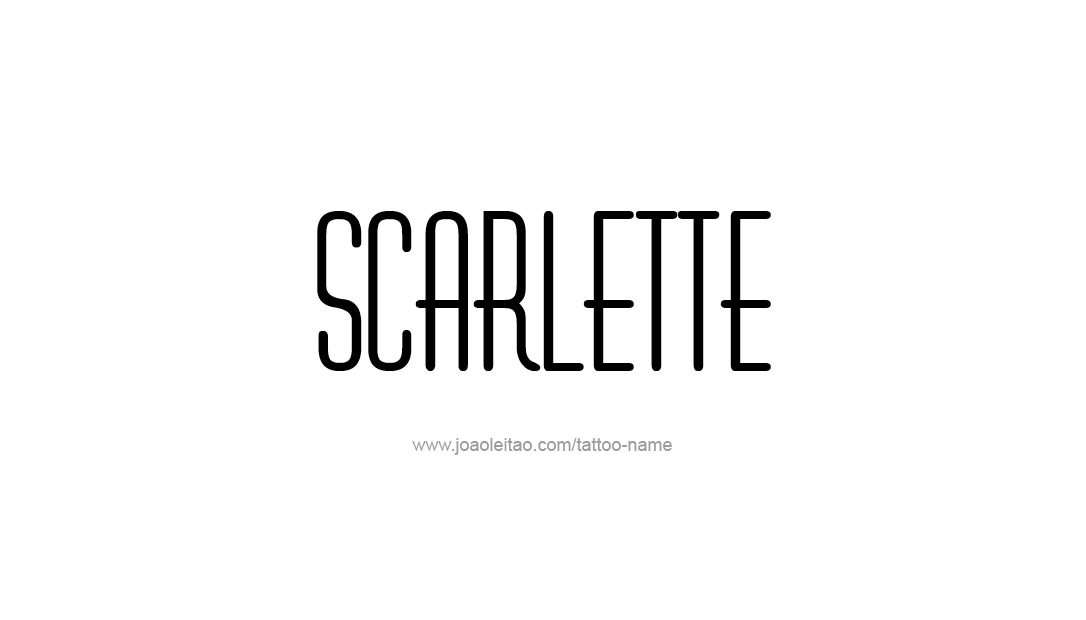 Tattoo Design Name Scarlette  