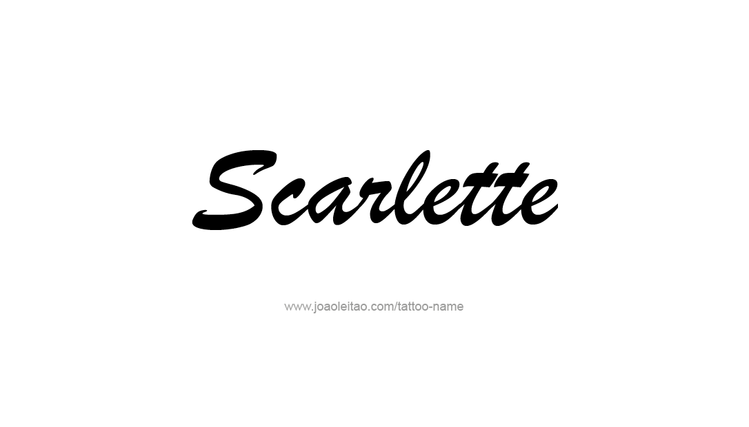 Tattoo Design Name Scarlette  