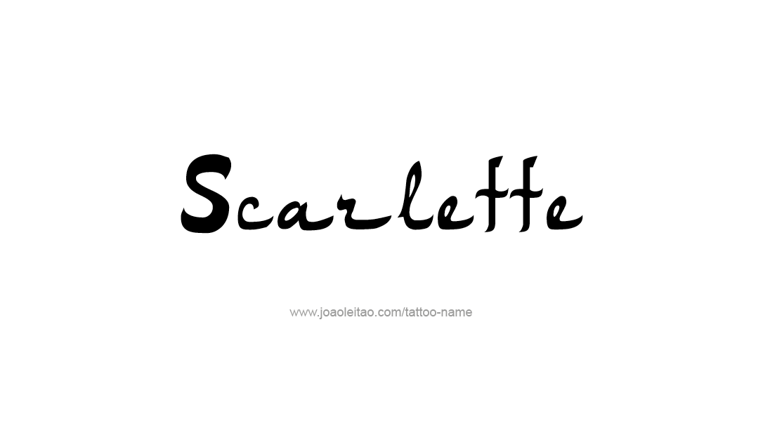 Tattoo Design Name Scarlette  