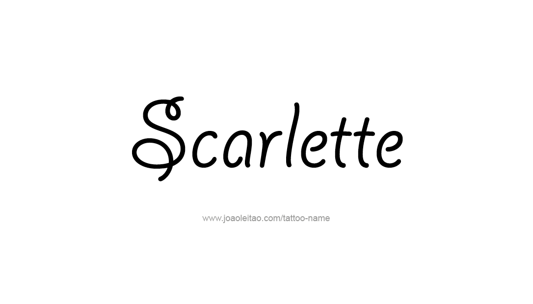 Tattoo Design Name Scarlette  