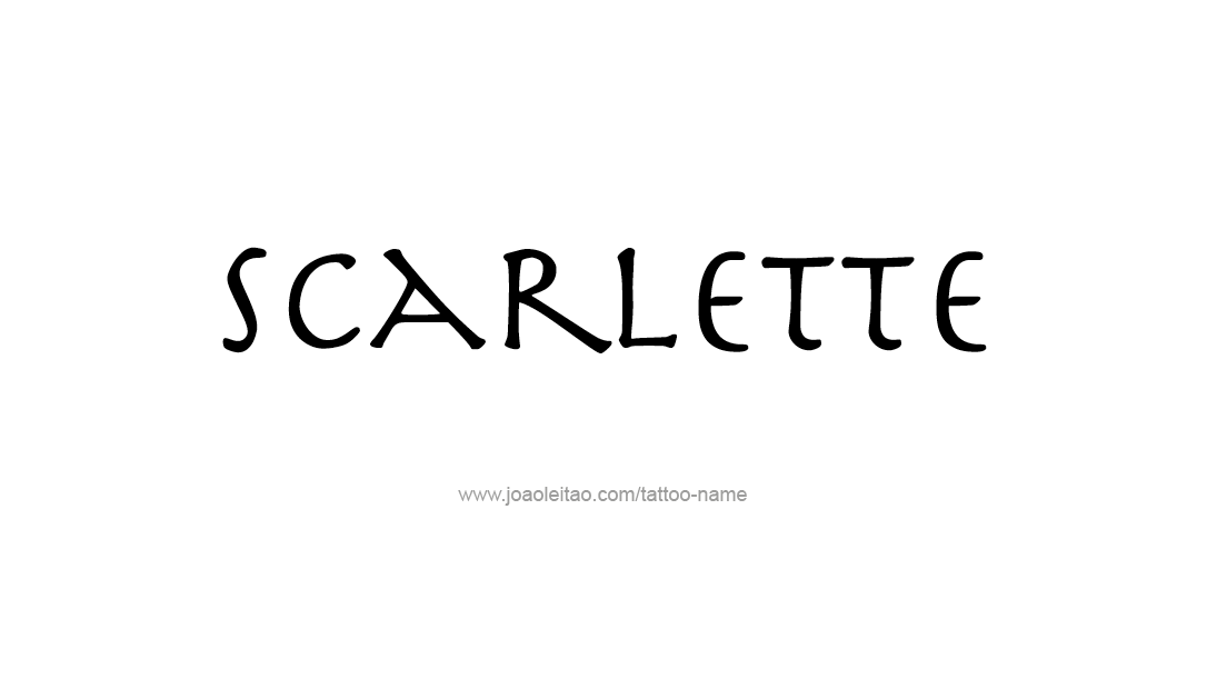 Tattoo Design Name Scarlette  