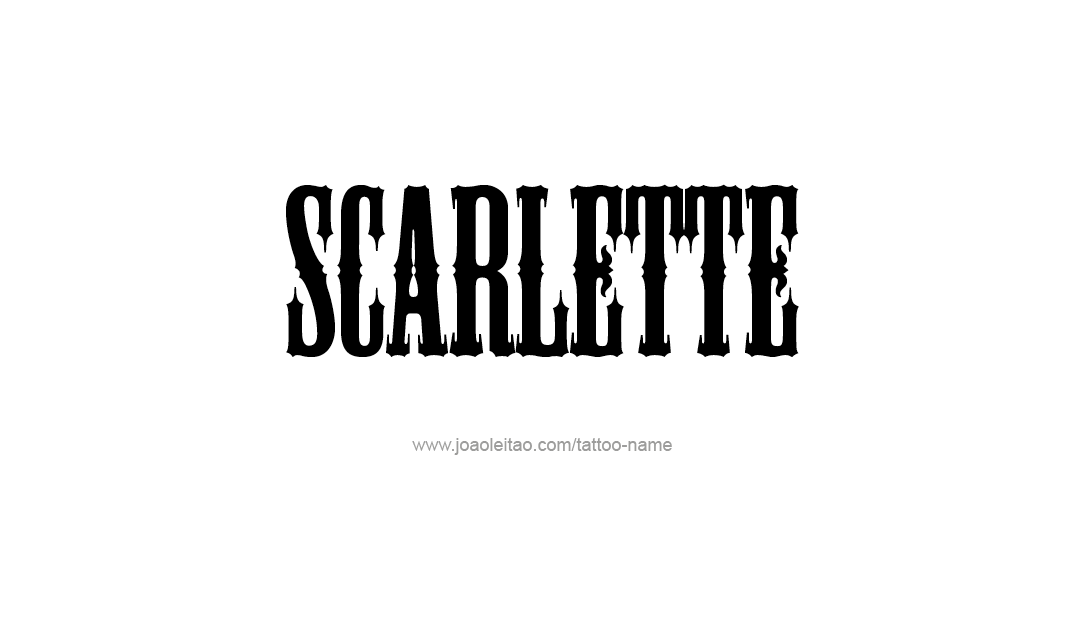 Tattoo Design Name Scarlette  