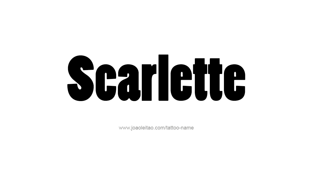 Tattoo Design Name Scarlette  