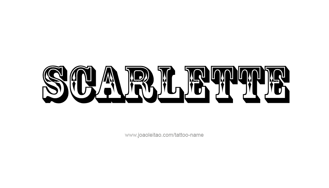 Tattoo Design Name Scarlette  