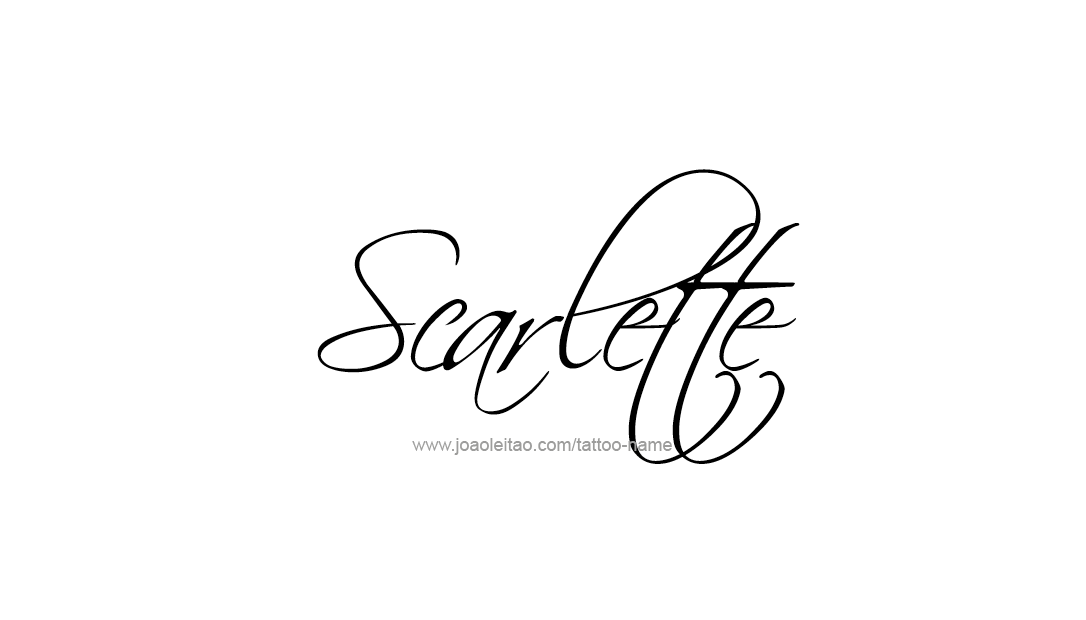 Tattoo Design Name Scarlette  