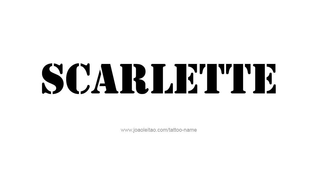 Tattoo Design Name Scarlette  