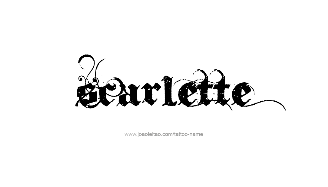 Tattoo Design Name Scarlette  