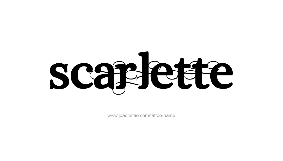 Tattoo Design Name Scarlette  