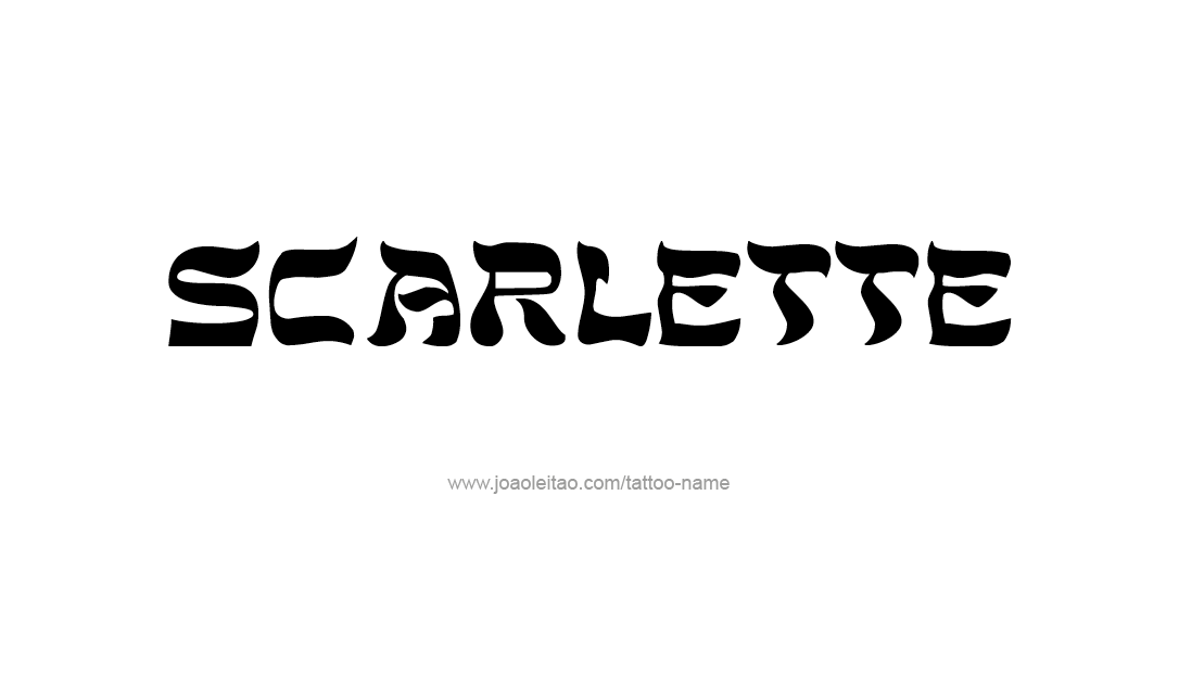 Tattoo Design Name Scarlette  