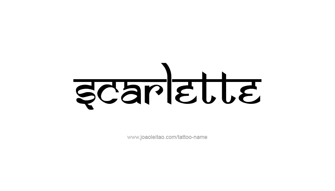 Tattoo Design Name Scarlette  