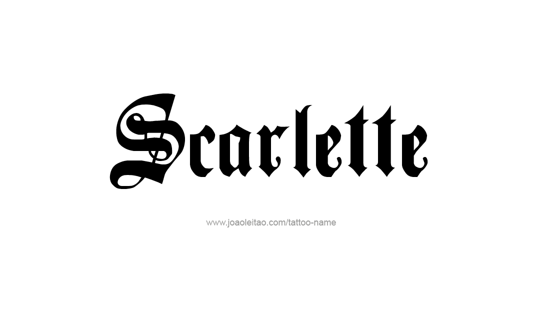 Tattoo Design Name Scarlette  