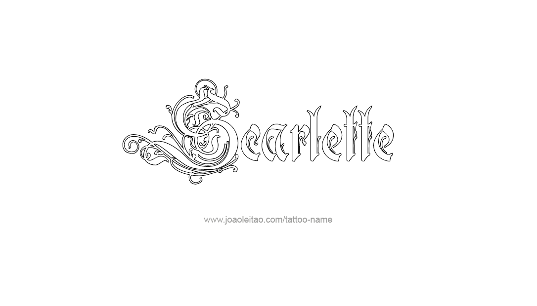 Tattoo Design Name Scarlette  