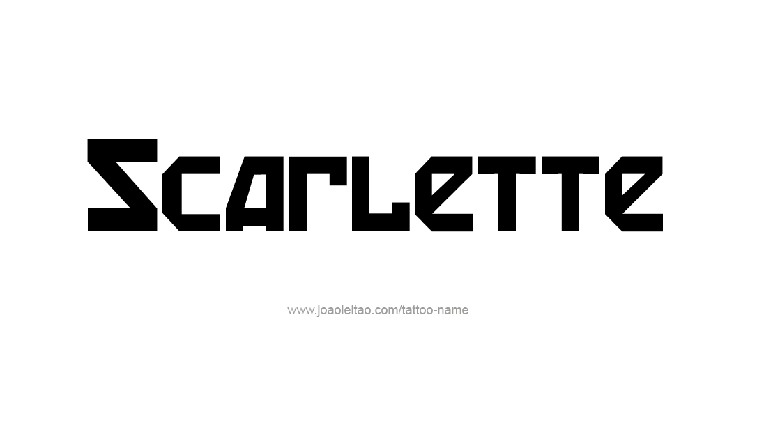 Tattoo Design Name Scarlette  