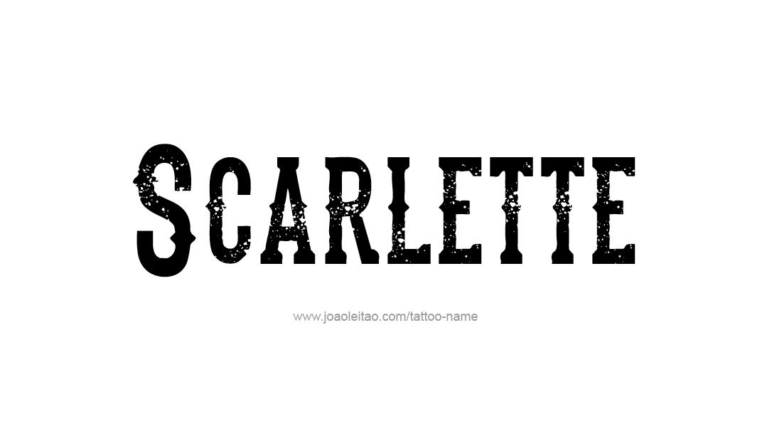 Tattoo Design Name Scarlette  