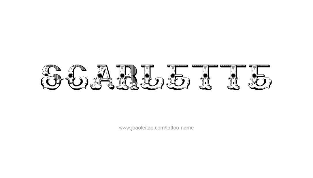 Tattoo Design Name Scarlette  