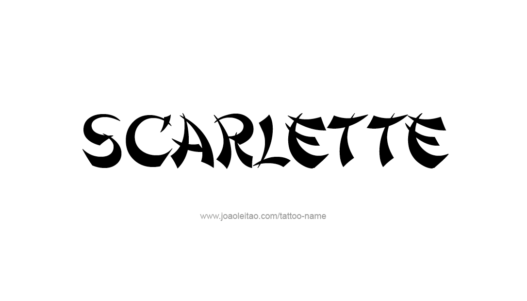 Tattoo Design Name Scarlette