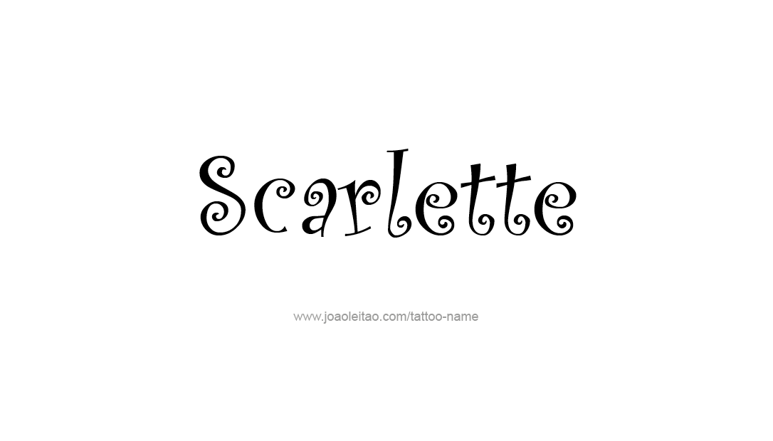 Tattoo Design Name Scarlette  