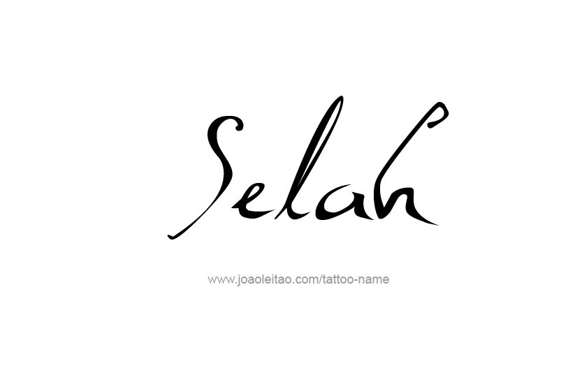 Tattoo Design Name Selah  