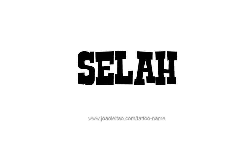 Tattoo Design Name Selah  