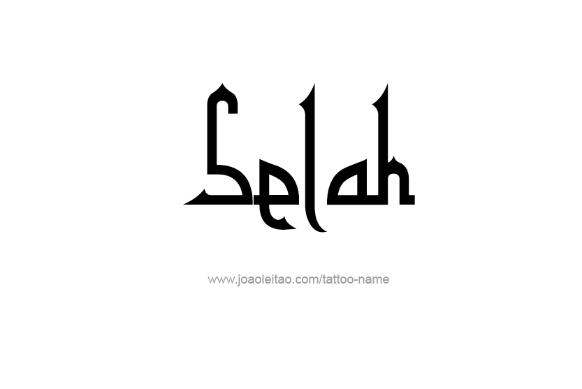 Tattoo Design Name Selah  