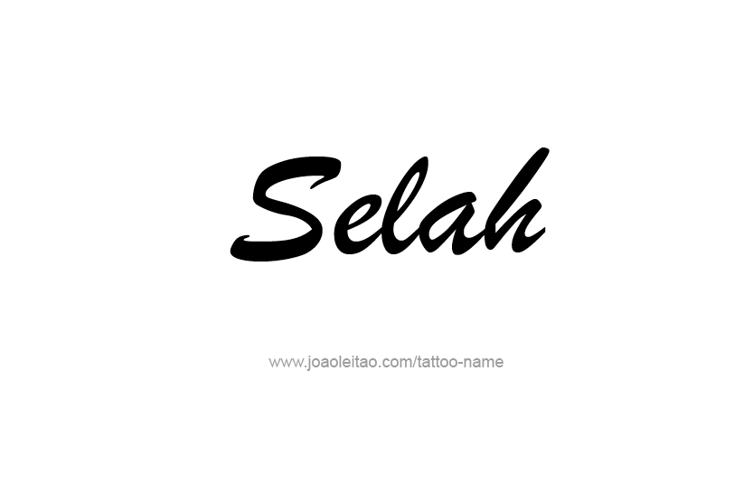 Tattoo Design Name Selah  