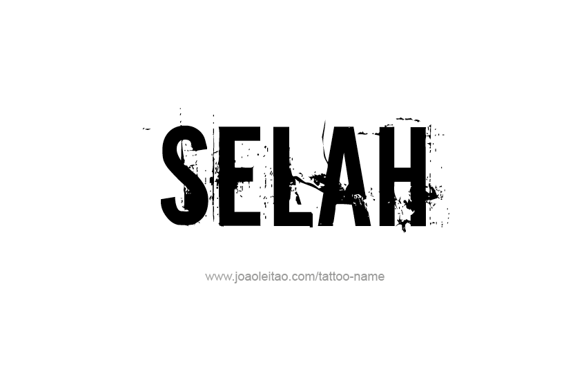 Tattoo Design Name Selah  