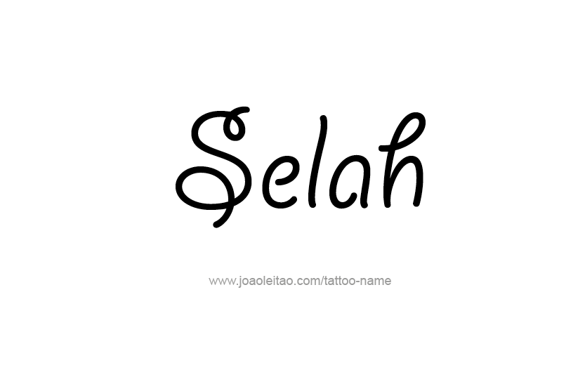 Tattoo Design Name Selah  